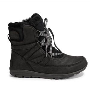 SOREL Whitney Short Leather Premium Winter Boots Waterproof Black 7.5